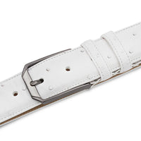 Mezlan Ostrich Skin Belt White (AO11678)
