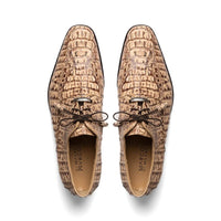 Marco Di Milano Apricena Men'shoes Genuine Caiman Crocodile Dress Derby Oxfords