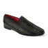 After Midnight Vito Velvet Rhinestone Slip-On Smoking Loafers in Black / Gold #color_ Black / Gold
