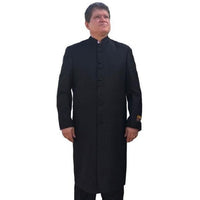 Alberto Nardoni Black Mandarin Collar Button Closure Suit