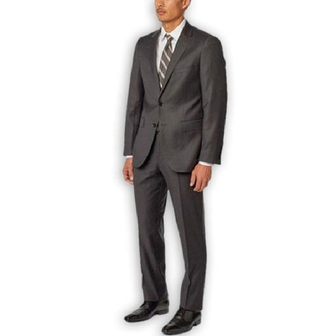 Alberto Nardoni Fully Lined Wool Overcoat In Charcoal