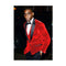 Alberto Nardoni Hot Red Velvet Tuxedo Blazer Suit