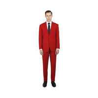 Alberto Nardoni Notch Lapel Classic Fit Suit In Red
