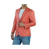 Alberto Nardoni One Ticket Pocket Coral Linen Blazer