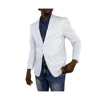 Alberto Nardoni One Ticket Pocket White Linen Blazer