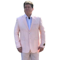 Alberto Nardoni Orange Two Button Sear Sucker Suit