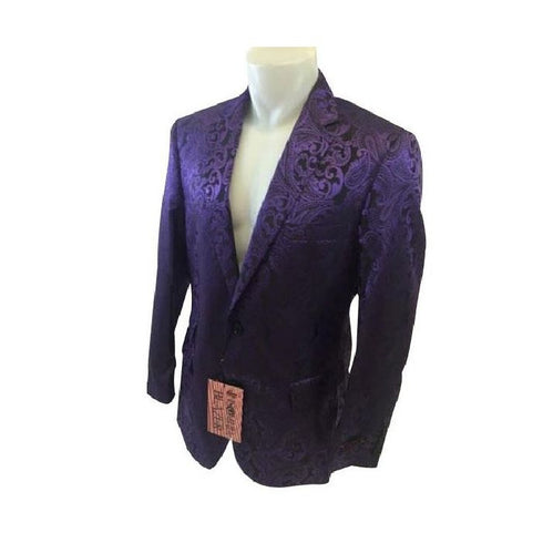 Alberto Nardoni Single Breasted Purple Mens Blazer