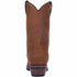 Dan Post Men’s Albuquerque 12 Round Toe Mid Brown and Tan Leather Cowboy Boot