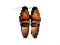 Carrucci Amber Patent Leather Chain Loafers