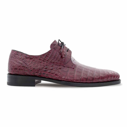 Anderson Burgundy Genuine Crocodile Lace-Up By Mezlan Made In Spain Brand