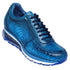 Belvedere Todd Antique Ocean Blue Genuine Ostrich Casual Sneakers