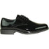 Bravo Mens Classic Formal Shiny Patent Tuxedo Shoe in Black