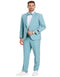 Blue Wedding Tuxedo - Men's One Button Shawl Lapel Dinner Aqua Blue Wedding Suit