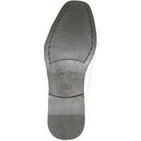 Bravo Mens Classic Formal Shiny Patent Tuxedo Shoe in White