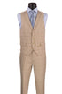 Tan Suits For Wedding - Tan Groomsmen Suits - Tan Plaid  Tuxedo