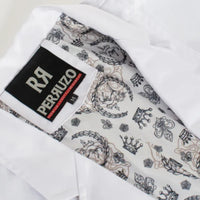 Men’s White Western Blazer – Slim Fit Shiny Finish Casual & Formal Party Jacket