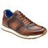 Belvedere Bobo Antique Walnut Genuine Ostrich Leg Soft Calfskin Casual Sneakers