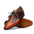 Marco Di Milano Anzio Exotic Alligator & Calfskin Leather Brandy Oxfords