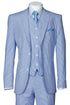 Mens 2 Button Jacket + Pants Summer Seersucker Suit