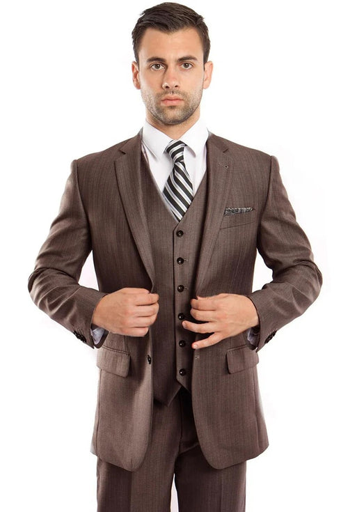 Brown Wedding Suit - Jacket + Pants - Brown Tuxedo - brown wedding suits and tuxedos