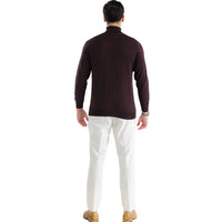 MENS BROWN PULLOVER TURTLENECK SWEATER