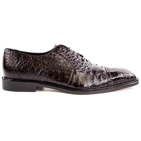 Belvedere Onesto Men's Brown Genuine Ostrich And Crocodile Oxfords