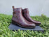 Basket Weave Calfskin Buckle Boot Carrucci