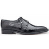 Belvedere Batta Black Genuine Crocodile Dress Shoe