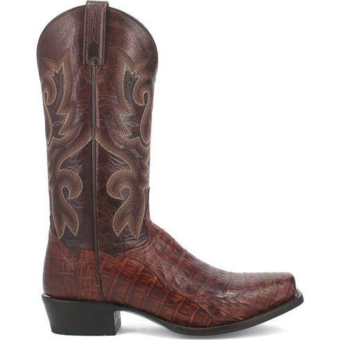 Dan Post Mens Bayou Genuine Caiman 13 Square Toe Brass Cowboy Boot