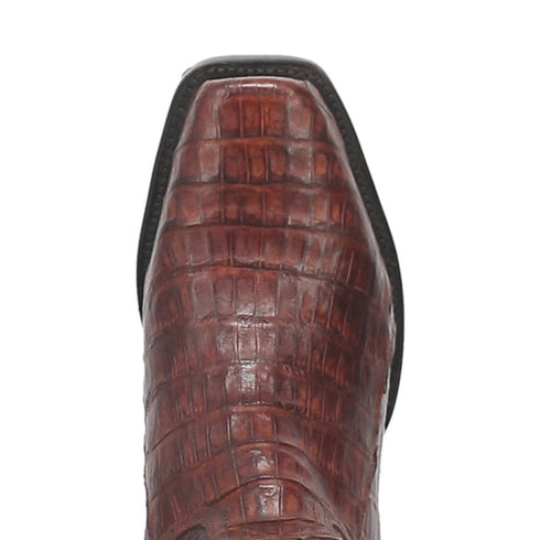 Dan Post Mens Bayou Genuine Caiman 13 Square Toe Brass Cowboy Boot