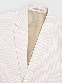 Natural Striped Seersucker Jacket