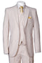 Mens 2 Button Vested Summer Seersucker Suit in Tan