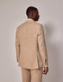 Mens Linen Suit For Beach Wedding - Summer  Suit in Beige Herringbone