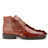 Mens Belvedere Barone Ostrich & Caiman Hornback Dress Boot in Brown