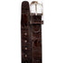 Mens Belvedere Ostrich Leg Dress Belt in Burgundy