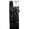 Mens Belvedere Ostrich Leg Dress Belt in Black