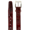 Mens Belvedere Ostrich Leg Dress Belt in Burgundy