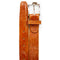 Mens Belvedere Lizard Skin Dress Belt in Tan