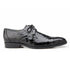 Mens Belvedere Lago Alligator Derby Dress Shoe in Navy