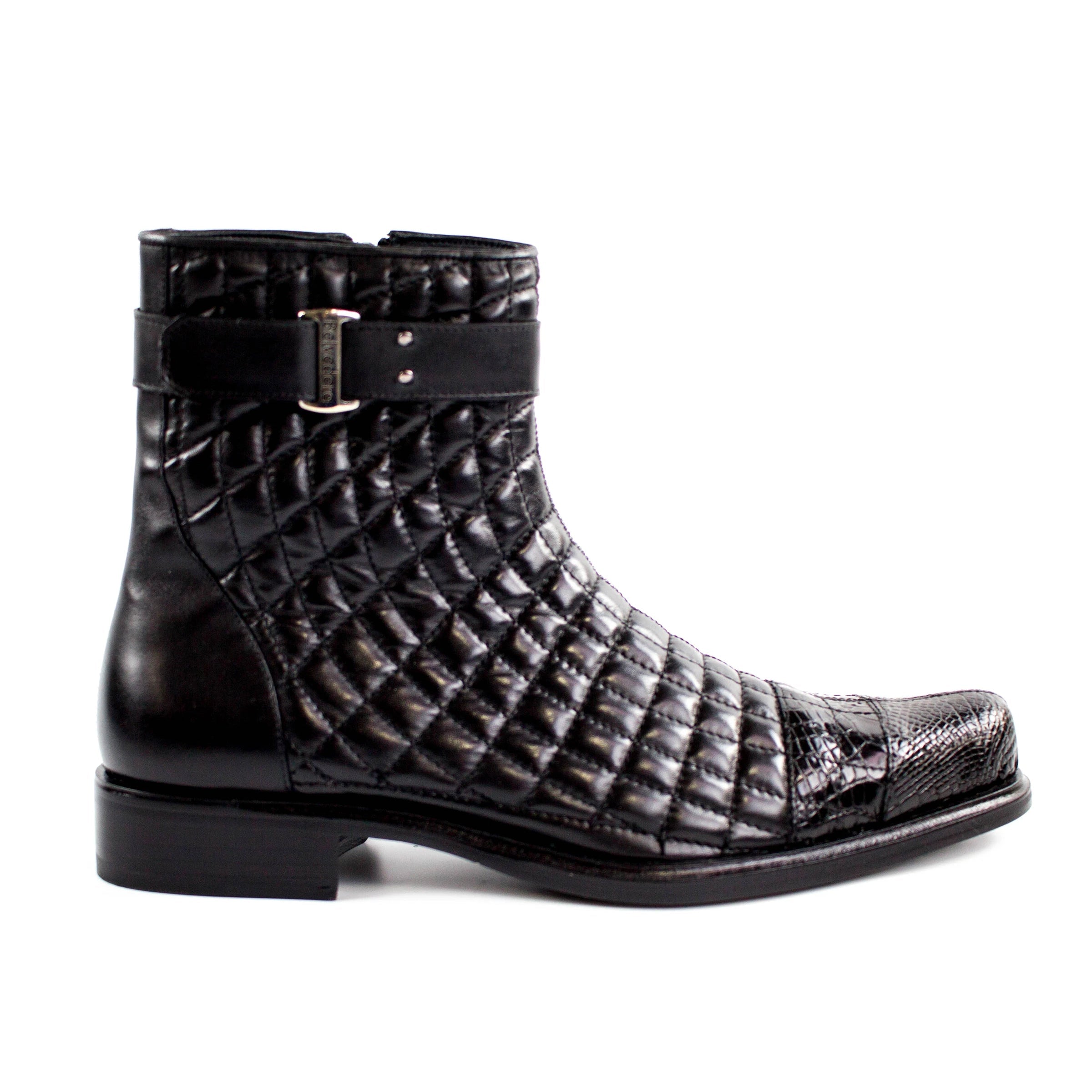 Belvedere Crocodile Black Boot Size 12 Chapo Genuine Hornback Crocodile Black Men main image 2