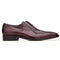 Men's Belvedere Biagio Ostrich Leg & Italian Calf Lace Up Dress Shoe in Burgundy