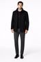 Big tall black car coat – wool charcoal coats men