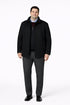 Big tall black car coat – wool charcoal coats men