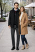 Big tall black car coat – wool charcoal coats men