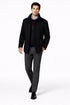 Big tall black car coat – wool charcoal coats men