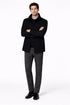 Big tall black car coat – wool charcoal coats men