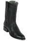 Los Altos Men's Belmont Finish Black Leather Zipper Roper Heel Toe Boot