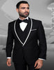 Mens Black Tailored Fit Tuxedo