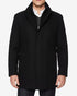 Mens Black Wool Car Coat – Modern Fit