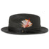 Tapa Crushable Straw Hat Fedora in Black